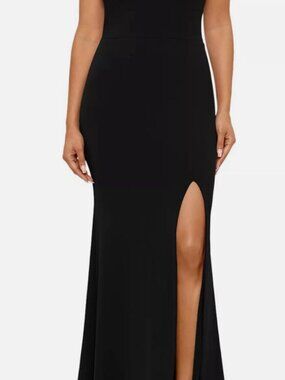 ONE33 SOCIAL Womens Black Lined Stretch Sleeveless Angelina Halter Dress Size 8
